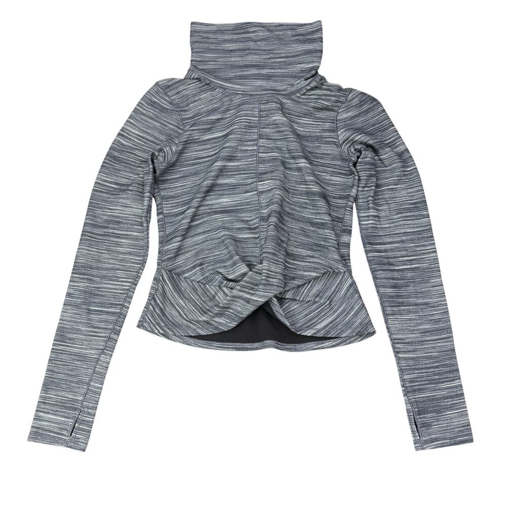 LULULEMON Melodic Movement Long Sleeve Size 8 Mini Space Dye Herringbone Heather - Picture 5 of 8